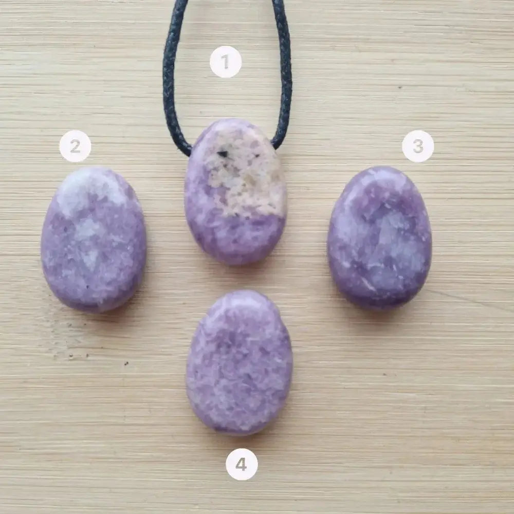 pendentif lépidolite pierre percée choix