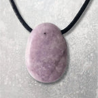 pendentif lépidolite pierre percée
