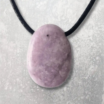 pendentif lépidolite pierre percée