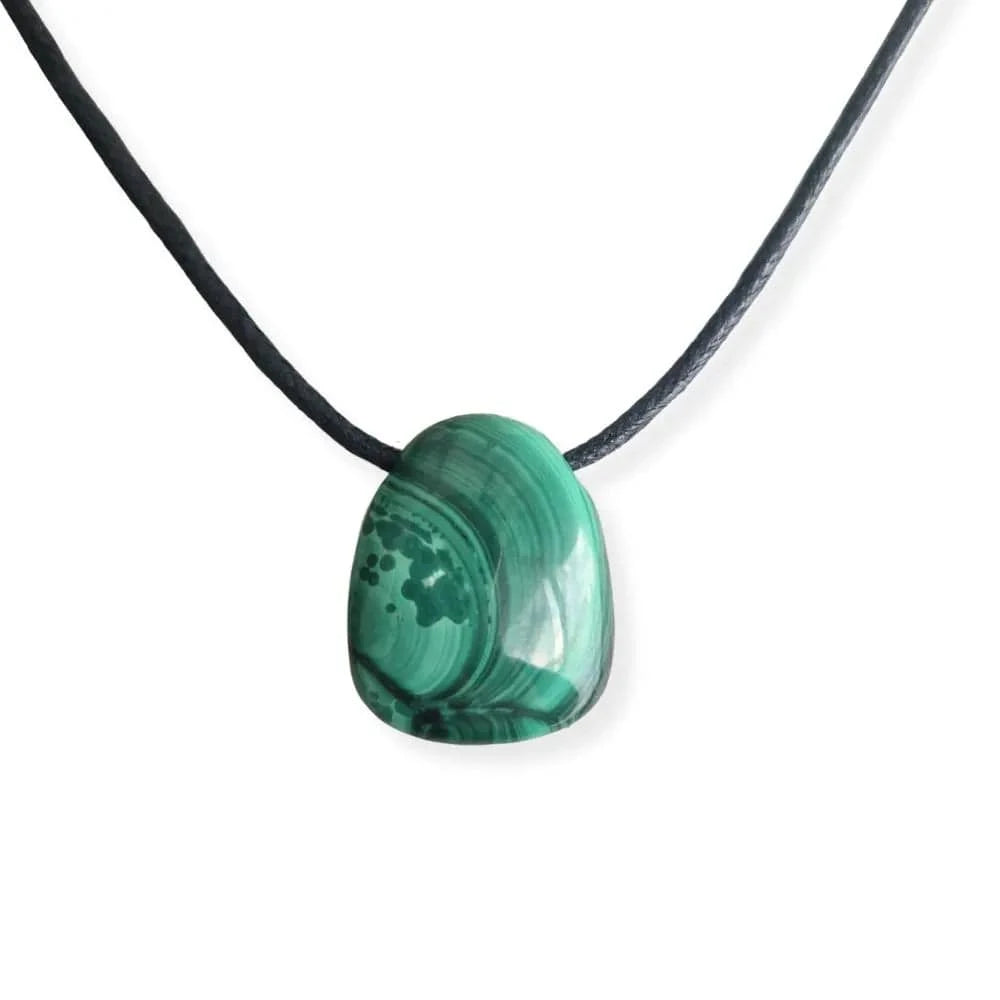 Pendentif Malachite - pierre percée   