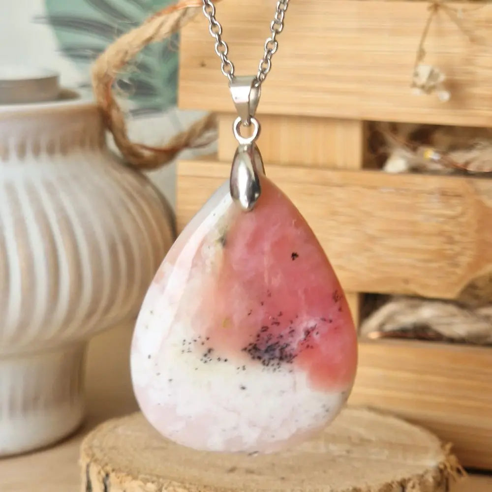 pendentif opale rose 1