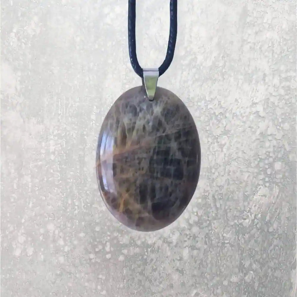 pendentif pierre lune noire xxl zoom