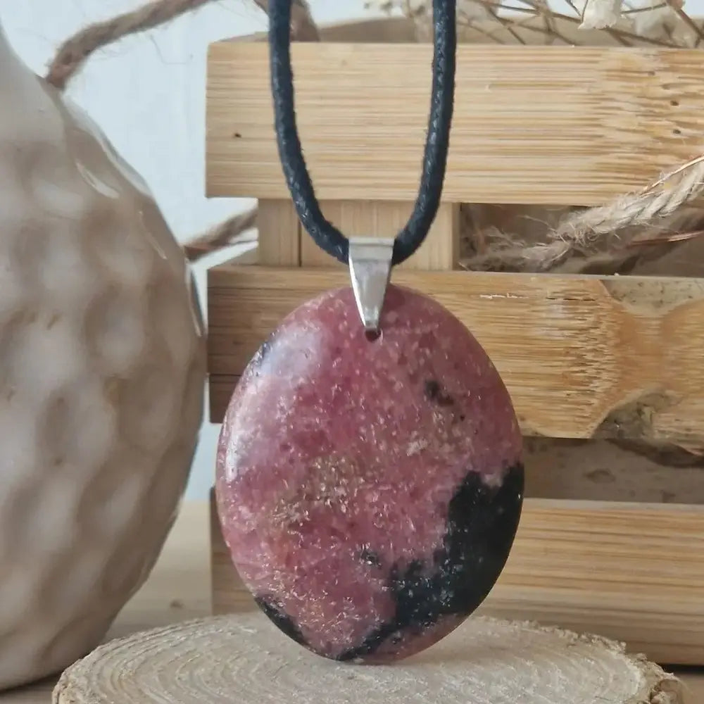 Pendentif Rhodonite rectangle   