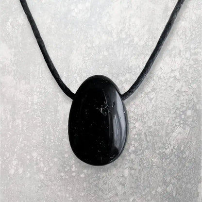 Pendentif Tourmaline Noire - pierre percée   