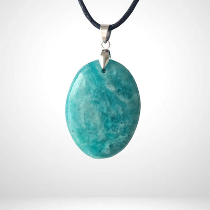 Pendentif Amazonite pierre naturelle forme ovale