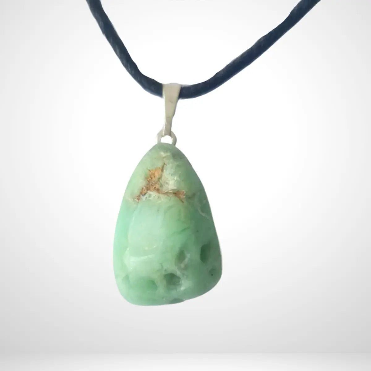 Pendentif Chrysoprase - pierre roulée MyRielle Lithothérapie