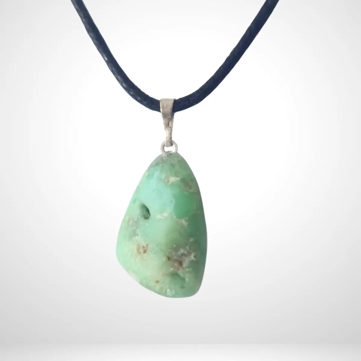 Pendentif Chrysoprase - pierre roulée MyRielle Lithothérapie