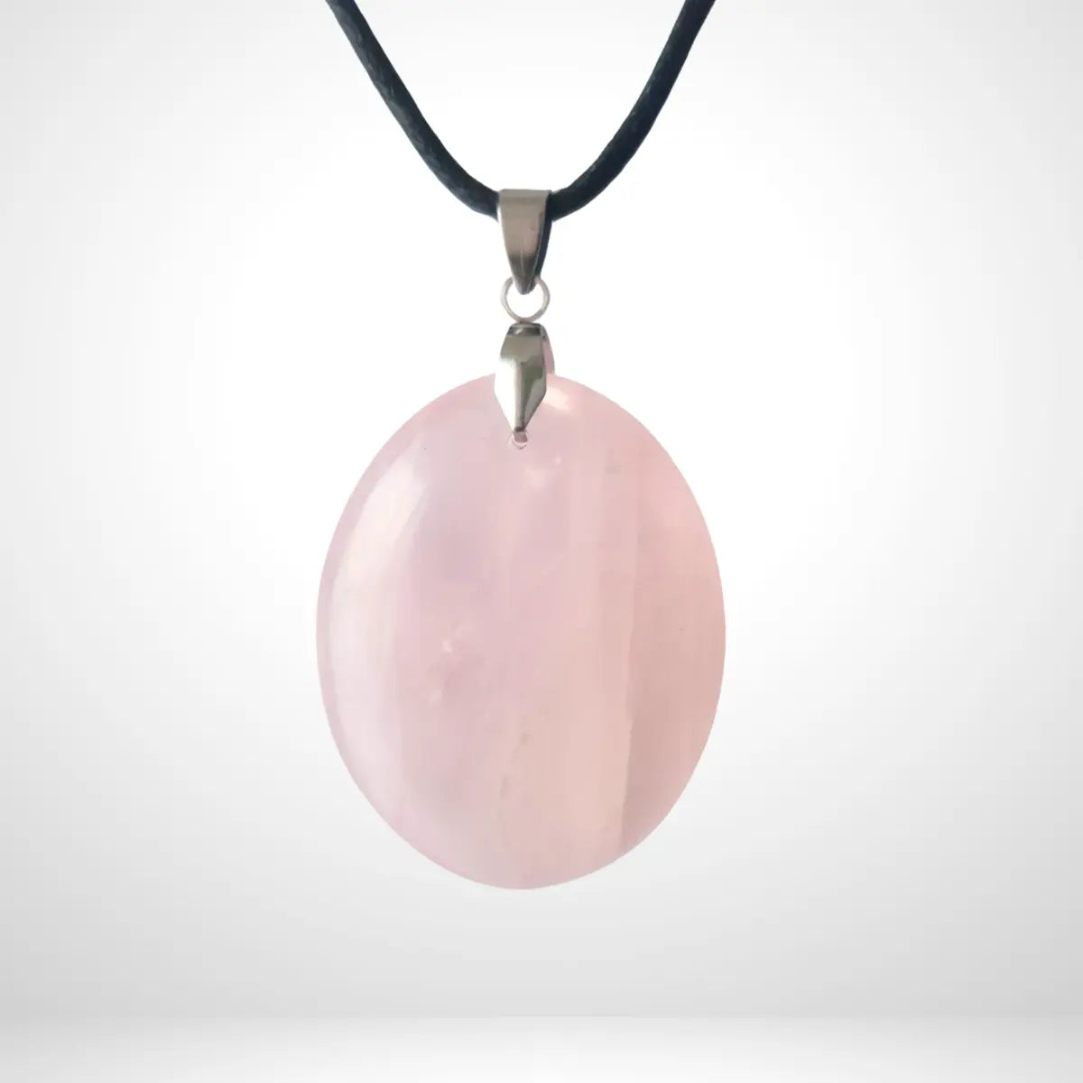 Pendentif Quartz Rose ovale - qualité AA MyRielle - Création