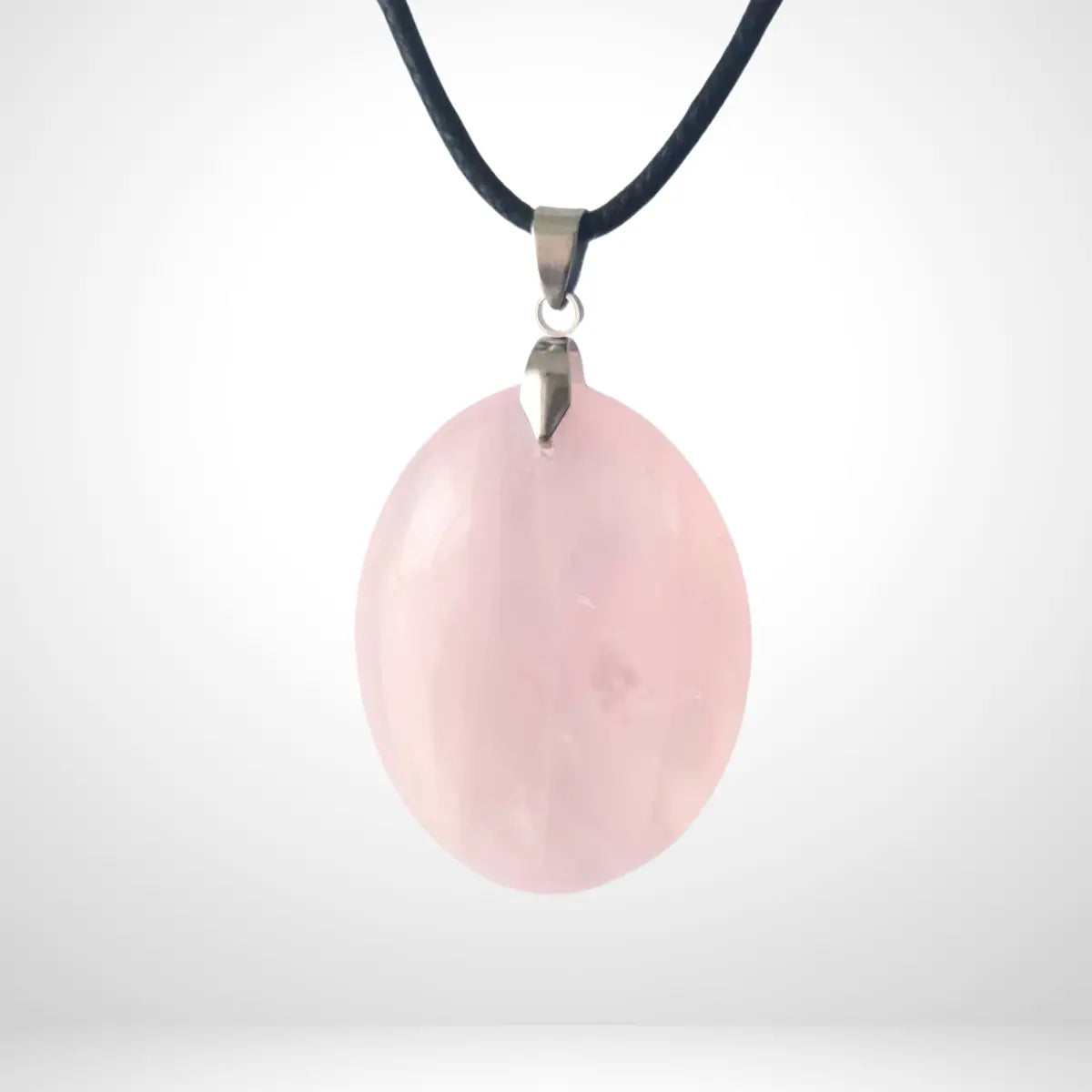 Pendentif Quartz Rose ovale - qualité AA MyRielle - Création