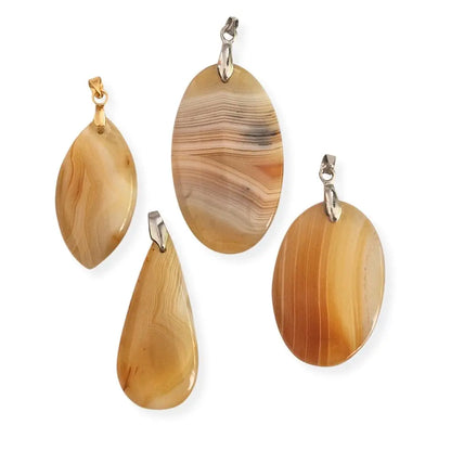 Pendentif Agate Botswana - Corps & Féminin Sacré