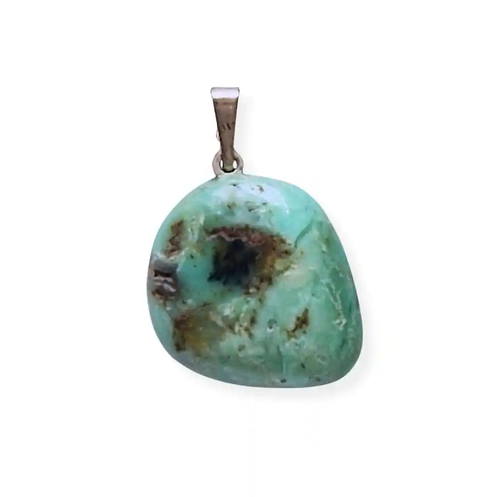 Pendentif Chrysoprase - pierre roulée