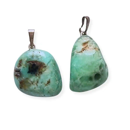 Pendentif Chrysoprase - pierre roulée