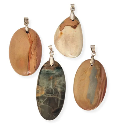 Pendentif Jaspe Polychrome – Sérénité & Confiance