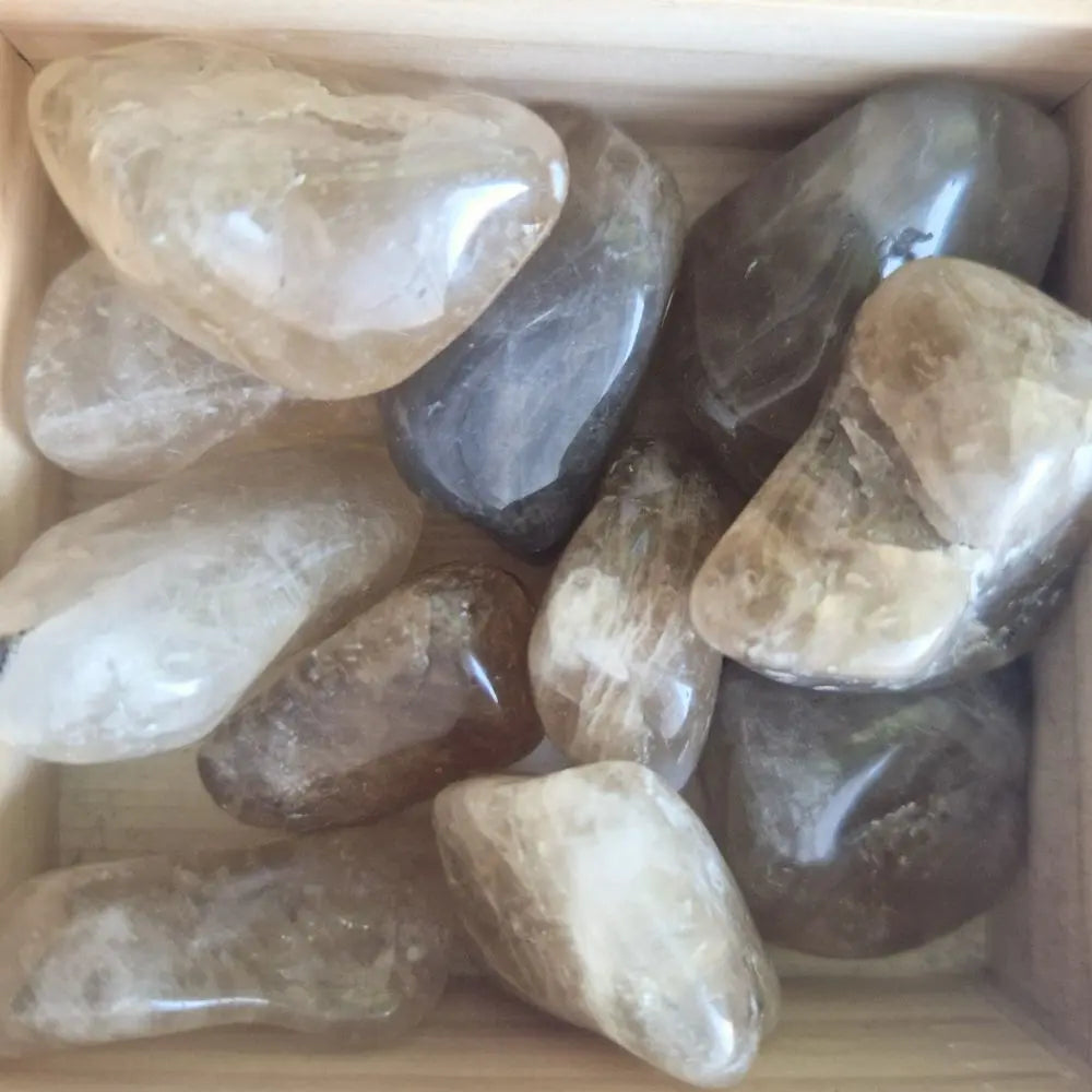 Pierre roulée citrine Brésil ton ambré