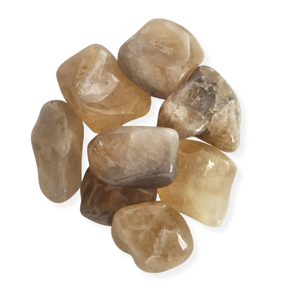 Pierre roulée citrine naturelle Brésil jaune doré