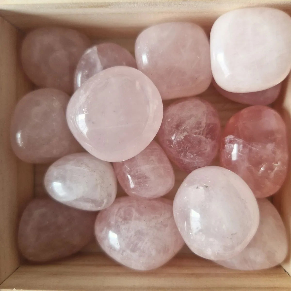 Pierre Roulée Quartz Rose gros plan