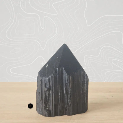 pointe tourmaline noire semi brute pointe polie choix 4